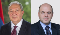 Armenia and Russia are bound by centuries-old friendship and strong strategic partnership. President Armen Sarkissian congratulated Mikhail Mishustin
