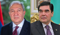 Президента Армена Саркисяна поздравил с Днём рождения Президент Туркменистана Гурбангулы Бердымухамедов