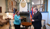 Президент Армен Саркисян в преддверие Дня Независимости Соединённых Штатов Америки посетил посла США в Армении