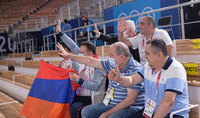 Президент Армен Саркисян на Олимпийском стадионе в Токио наблюдал за выступлением гимнаста Артура Давтяна
