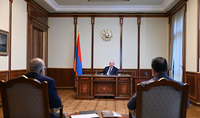 Le président Armen Sarkissian a discuté de l'avancement des projets en Artsakh et dans la région de Syunik avec le directeur exécutif du Fonds pan-arménien Hayastan