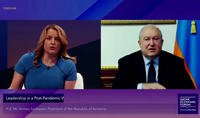 The greatest weapon people have is the word, i.e. negotiations. President Armen Sarkissian participated online in the Qatar International Economic Forum 