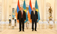 Le Président Armen Sarkissian a félicité le Président du Kazakhstan Kassim-Jomart Tokaïev à l'occasion de la Journée de la Constitution du pays