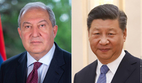 Готов вместе с Вами приложить усилия для укрепления традиционной дружбы – Председатель Китая Си Цзиньпин направил поздравительное послание Президенту Саркисяну