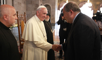 I pray for the blessing of all those who work responsibly and fully for the security and prosperity of the people. Pope Francis sent a congratulatory message to President Armen Sarkissian