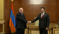 Նախագահ Արմեն Սարգսյանը հանդիպել է Ազգային ժողովի նախագահ Ալեն Սիմոնյանի հետ
