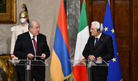Un haut niveau de dialogue politique et une volonté mutuelle de développer les relations. Les présidents arménien et italien ont fait des déclarations à la presse