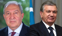 President Armen Sarkissian congratulated the President of Uzbekistan on his re-election