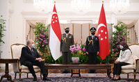 Le Président Armen Sarkissian a rencontré la Présidente de la République de Singapour Halimah Yacob