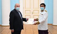 The newly appointed Ambassador of Cambodia to Armenia presented his credentials to President Armen Sarkissian