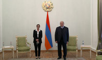 Le Président Armen Sarkissian a rencontré l'Ambassadrice de France en Arménie Anne Louyot