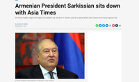 The exclusive interview of President of Armenia Armen Sarkissian to Asia Times