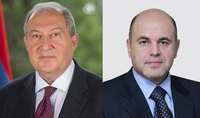 Prime Minister of Russia Mishustin congratulated President Armen Sarkissian on the New Year and Christmas