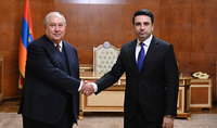 Le Président Armen Sarkissian a rencontré le Président de l'Assemblée nationale Alen Simonyan