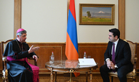 Alen Simonyan received Apostolic Nuncio to Armenia José Avelino Bettencourt