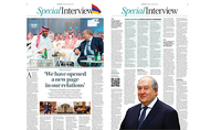 It is a great honour for me to visit Riyadh as the President of Armenia to hail a new page in our relations. Interview of the President of the Republic of Armenia Armen Sarkissian to Saudi Arab News
