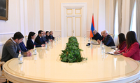 President Vahagn Khachaturyan received the members of the Artsakh Parliament Standing Committee on Science, Education, Culture, Youth, and Sports