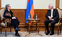 Президент Ваагн Хачатурян встретился с главой Представительства ЕС в Армении Андреой Викторин