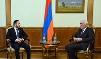 Президент Ваагн Хачатурян принял Исполнительного директора фонда «Мой шаг» Мхитара Айрапетяна