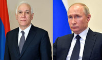 Le président Vahagn Khachaturyan a envoyé un message de félicitations au président russe Vladimir Poutine