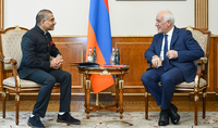 Le Président Vahagn Khatchatourian a reçu l'Ambassadeur de l'Inde en Arménie Kishan Dan Djal
