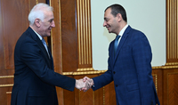 Le Président Vahagn Khatchatourian a reçu l'ambassadeur d'Italie en Arménie Alfonso Di Rizzo
