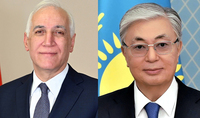 Le Président Vahagn Khatchatourian a envoyé un message de félicitations à Kassym-Jomart Tokaïev à l'occasion de son anniversaire