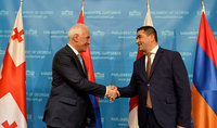 Le Président Vahagn Khatchatourian a rencontré le Président du Parlement géorgien Shalva Papuashvili
