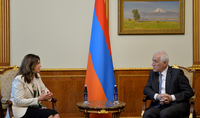 Le Président Vahagn Khatchatourian a reçu la chef de la mission du Fonds monétaire international en Arménie