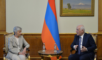 President Vahagn Khachaturyan received the delegation led by the Venice Commission President Claire Bazy Malaurie