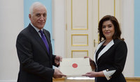 The newly appointed Ambassador of Albania presented her credentials to Vahagn Khachaturyan