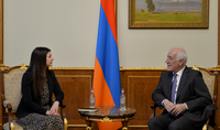 President Vahagn Khachaturyan received the Ambassador of Serbia Tatyana Panayotovich-Tsvetkovich