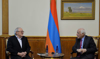 President Vahagn Khachaturyan received the former Director General of the European Space Agency Jean-Jacques Dordain