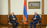 
President Vahagn Khachaturyan met with the President of the Union of Manufacturers and Businessmen of Armenia Arsen Ghazaryan