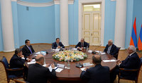 Le Président Vahagn Khatchatourian a reçu les Premiers ministres des pays membres de l'UEEA