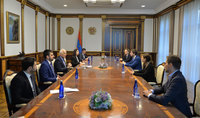 Le Président Vahagn Khatchatourian a reçu la délégation des jeunes parlementaires de l'AP-OSCE