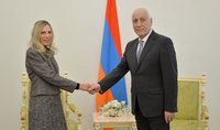 Президент Ваагн Хачатурян принял верительные грамоты новоназначенного посла Египта в Армении Серенад Солиман Гамил