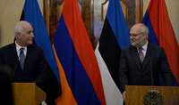 The Presidents of Armenia and Estonia made a statement for the mass media representatives