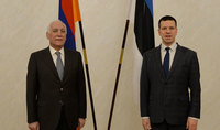 Le Président Vahagn Khatchatourian a eu un entretien avec le Président du Parlement d'Estonie Jüri Ratas