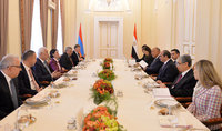 President Vahagn Khachaturyan hosted an official dinner in honour of the President of Egypt Abdel Fattah El-Sisi