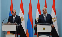 Les Présidents d'Arménie et d'Egypte ont fait des déclarations pour les représentants des médias