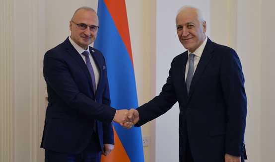 Le Président Vahagn Khatchatourian a reçu le ministre croate des Affaires étrangères et européennes Gordan Grlic Radman
