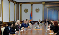 Le Président de la République Vahagn Khatchatourian a reçu un groupe de représentants de la communauté syrienne-arménienne vivant en Arménie