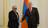 Le Président Vahagn Khatchatourian a reçu le ministre italien de la culture Gennaro Sangiuliano