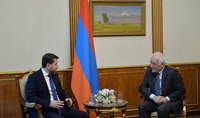 Le Président Vahagn Khatchatourian a reçu Karen Andreasyan, Président du Comité central