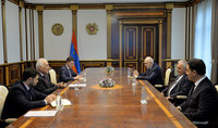 Le Président Vahagn Khatchatourian a reçu Harutyun Simonyan, le président de l'organe local du Fonds Hayastan aux Pays-Bas