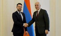 Le Président Vahagn Khatchatourian a reçu la délégation du groupe d'amitié Pologne-Arménie