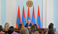 President Vahagn Khachaturyan received the students and graduates of “European Media Facility in Armenia - Building Sustainable and Professional Media” project
