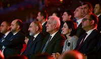 Le Président Vahagn Khachatourian a participé à la cérémonie d'ouverture officielle des Championnats d'Europe d'haltérophilie 2023
