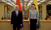 President Vahagn Khachaturyan had a meeting with the Speaker of the Seimas of Lithuania Viktorija Čmilytė-Nielsen